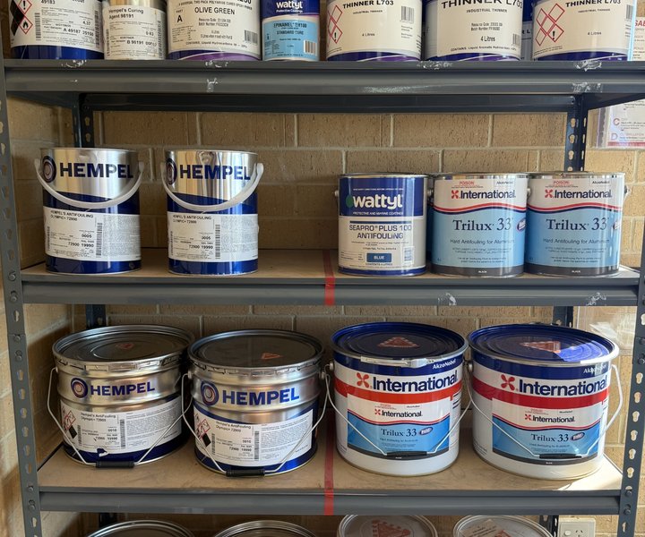 International and Hempel antifoul marine paint